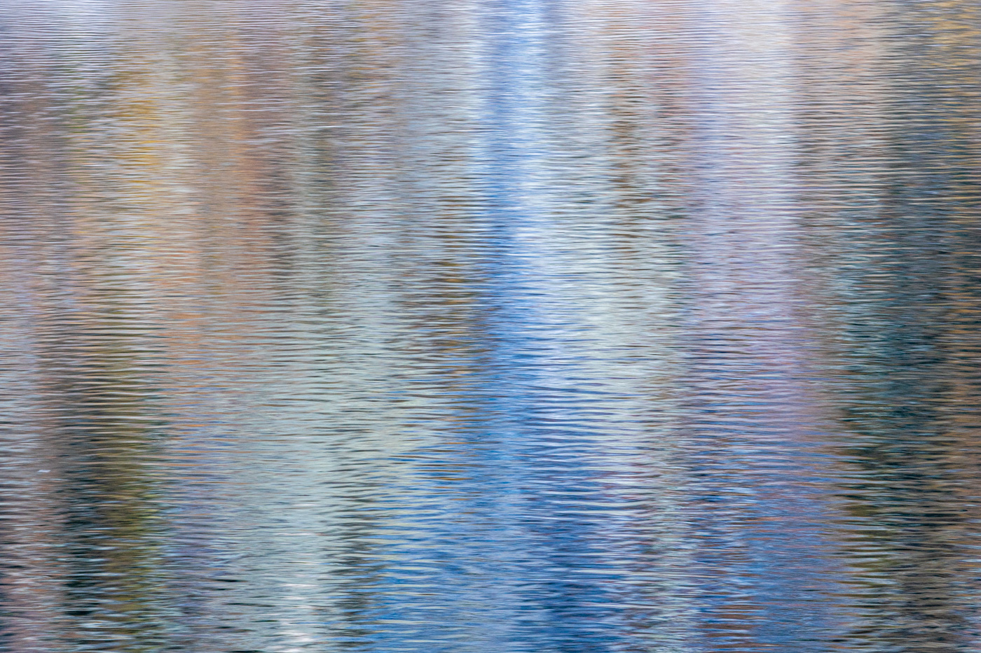 Photographie abstraite de reflets dans un lac